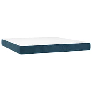 Box spring postel s matrací tmavě modrá 180x200 cm samet - obrázek 5
