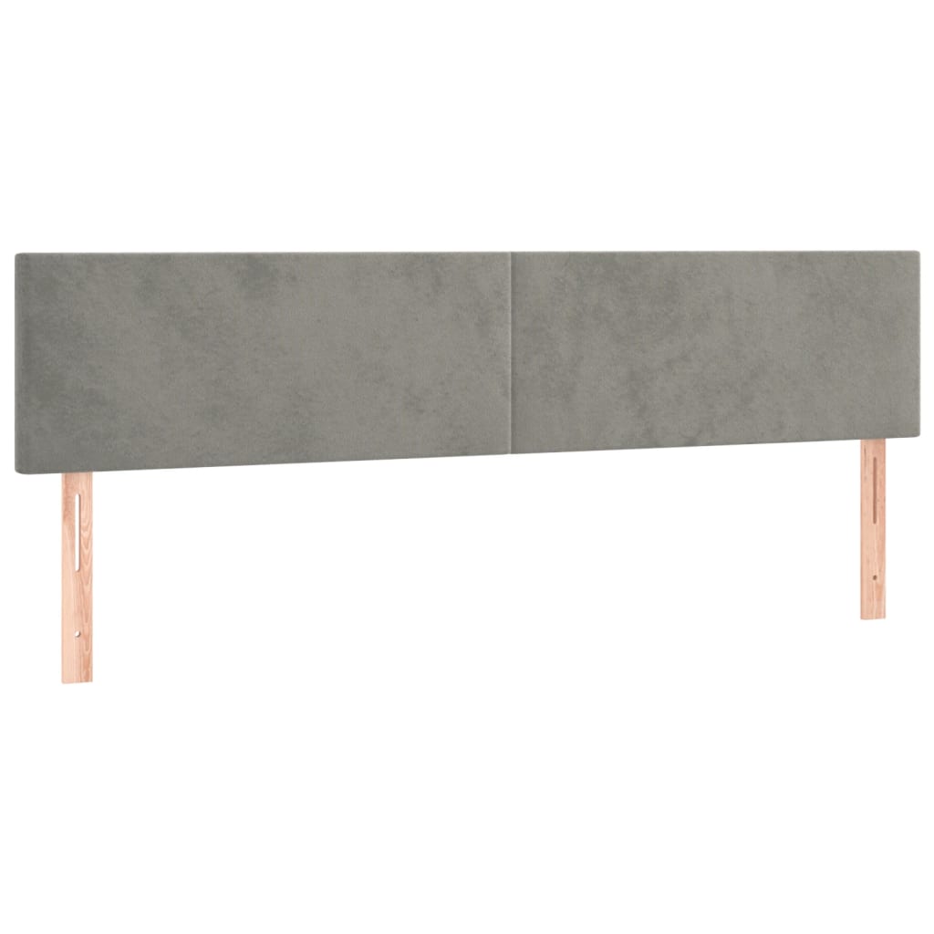 Pat box spring cu saltea, gri deschis, 200x200 cm, catifea