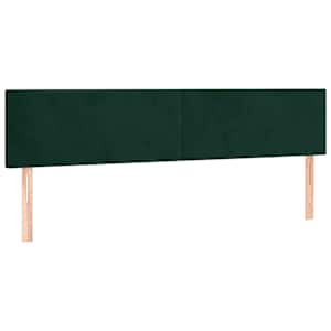 Box spring postel s matrací tmavě zelená 200x200 cm samet - obrázek 6