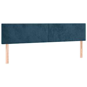 Box spring postel s matrací tmavě modrá 200x200 cm samet - obrázek 6