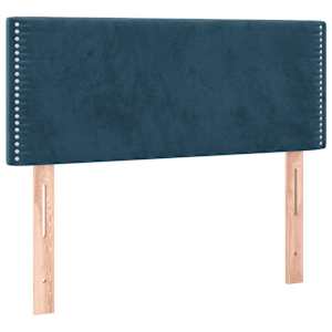 Box spring postel s matrací tmavě modrá 100x200 cm samet - obrázek 6