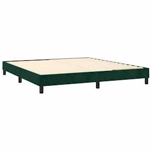 Box spring postel s matrací tmavě zelená 180x200 cm samet - obrázek 4