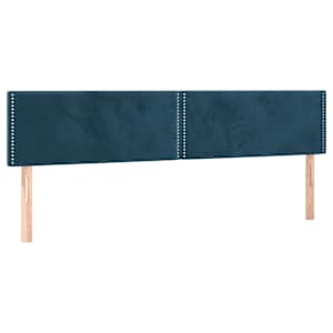 Box spring postel s matrací tmavě modrá 200x200 cm samet - obrázek 6