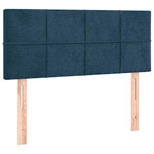 Box spring postel s matrací tmavě modrá 90x190 cm samet - obrázek 6