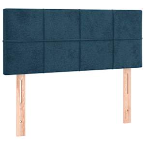 Box spring postel s matrací tmavě modrá 100x200 cm samet - obrázek 6