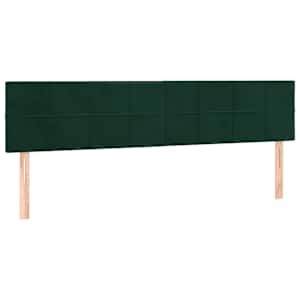 Box spring postel s matrací tmavě zelená 180x200 cm samet - obrázek 6