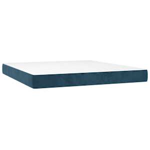 Box spring postel s matrací tmavě modrá 180x200 cm samet - obrázek 5