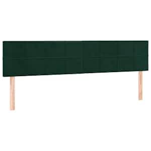 Box spring postel s matrací tmavě zelená 200x200 cm samet - obrázek 6