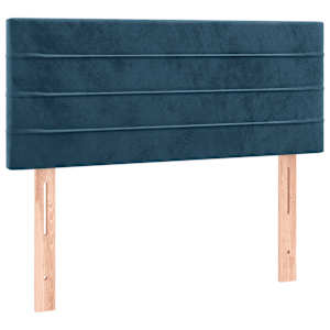 Box spring postel s matrací tmavě modrá 100x200 cm samet - obrázek 6