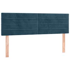 Box spring postel s matrací tmavě modrá 140x190 cm samet - obrázek 6