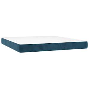 Box spring postel s matrací tmavě modrá 180x200 cm samet - obrázek 5