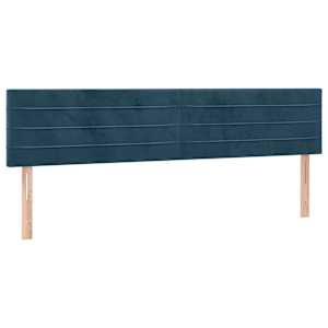 Box spring postel s matrací tmavě modrá 200x200 cm samet - obrázek 6