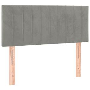 Box spring postel s matrací světle šedá 80 x 200 cm samet - obrázek 6