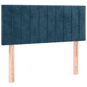 Box spring postel s matrací tmavě modrá 80 x 200 cm samet - obrázek 6