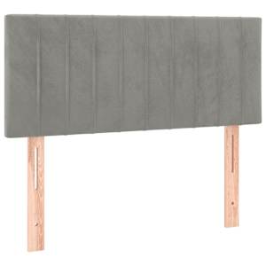 Box spring postel s matrací světle šedá 100x200 cm samet - obrázek 6