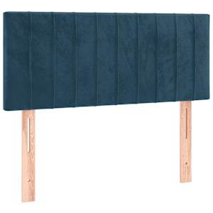 Box spring postel s matrací tmavě modrá 100x200 cm samet - obrázek 6