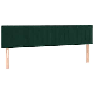 Box spring postel s matrací tmavě zelená 180x200 cm samet - obrázek 6