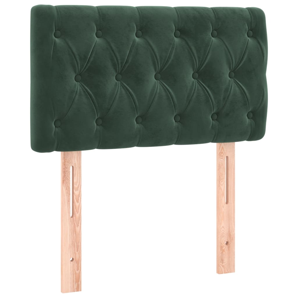 Pat box spring cu saltea, verde închis, 80x200 cm, catifea