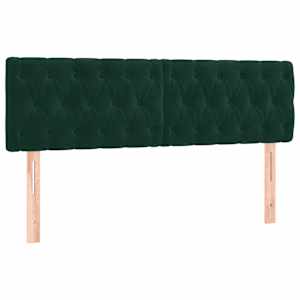 Box spring postel s matrací tmavě zelená 140x190 cm samet - obrázek 6