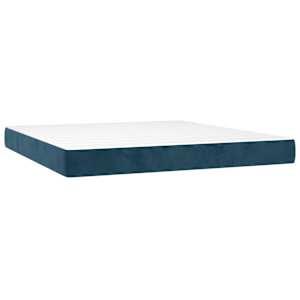 Box spring postel s matrací tmavě modrá 160x200 cm samet - obrázek 5