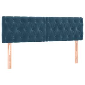 Box spring postel s matrací tmavě modrá 160x200 cm samet - obrázek 6
