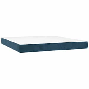 Box spring postel s matrací tmavě modrá 180x200 cm samet - obrázek 5