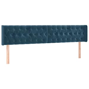 Box spring postel s matrací tmavě modrá 200x200 cm samet - obrázek 6