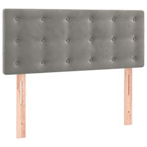Box spring postel s matrací světle šedá 100x200 cm samet - obrázek 6