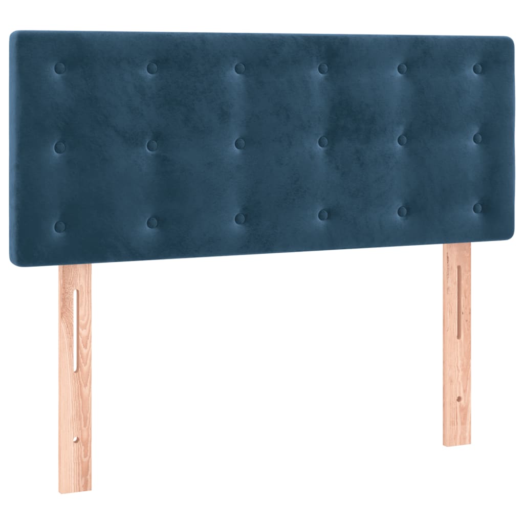 atsperu gulta ar matraci, tumši zils samts, 100x200 cm | Stepinfit.lv
