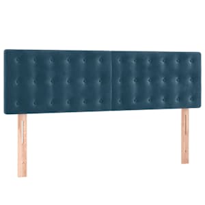 Box spring postel s matrací tmavě modrá 140x190 cm samet - obrázek 6