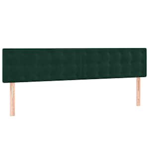 Box spring postel s matrací tmavě zelená 160x200 cm samet - obrázek 6