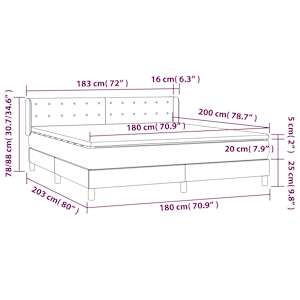 Box spring postel s matrací růžová 180x200 cm samet - obrázek 7