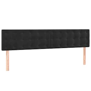 Box spring postel s matrací černá 200x200 cm samet - obrázek 6