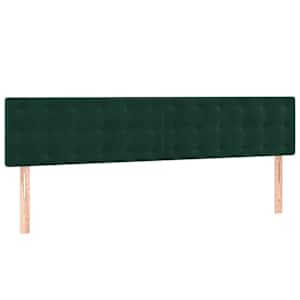 Box spring postel s matrací tmavě zelená 200x200 cm samet - obrázek 6