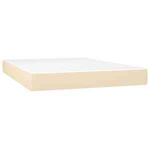 Box spring postel s matrací krémová 140x190 cm textil - obrázek 5