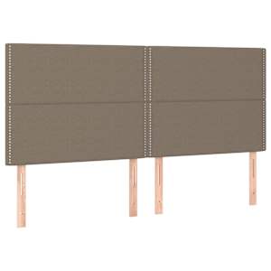 Box spring postel s matrací taupe 200x200 cm textil - obrázek 6