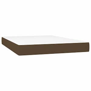 Box spring postel s matrací tmavě hnědá 140x190 cm textil - obrázek 5