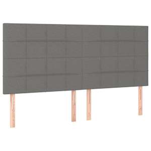 Box spring postel s matrací tmavě šedá 160x200 cm textil - obrázek 6