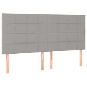 Box spring postel s matrací světle šedá 180 x 200 cm textil - obrázek 6