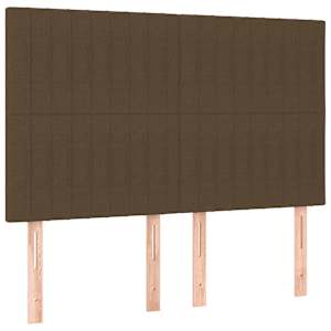 Box spring postel s matrací tmavě hnědá 140x190 cm textil - obrázek 6