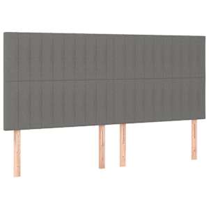 Box spring postel s matrací tmavě šedá 160x200 cm textil - obrázek 6