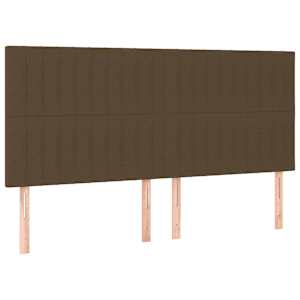 Box spring postel s matrací tmavě hnědá 160x200 cm textil - obrázek 6