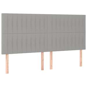 Box spring postel s matrací světle šedá 180 x 200 cm textil - obrázek 6