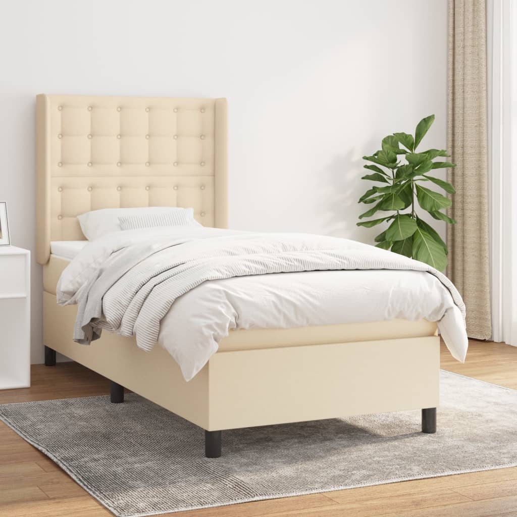  ΚΡΕΒΑΤΙ BOXSPRING ΜΕ ΣΤΡΩΜΑ ΚΡΕΜ 80 X 200 ΕΚ. ΥΦΑΣΜΑΤΙΝΟ V-3131710