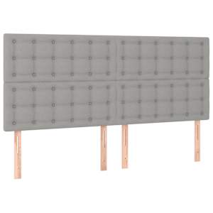 Box spring postel s matrací světle šedá 160 x 200 cm textil - obrázek 6