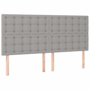Box spring postel s matrací světle šedá 180 x 200 cm textil - obrázek 6