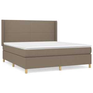 Box spring postel s matrací taupe 160x200 cm textil - obrázek 2