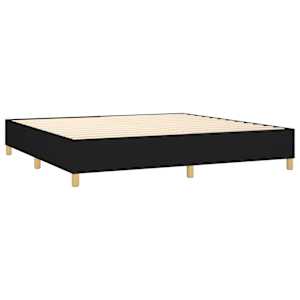 Box spring postel s matrací černá 200x200 cm textil - obrázek 4