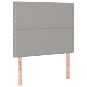 Box spring postel s matrací světle šedý 100 x 200 cm textil - obrázek 6