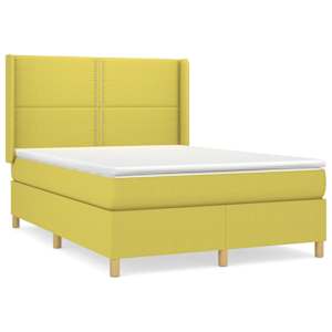 Box spring postel s matrací zelená 140x190 cm textil - obrázek 2